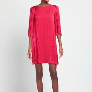 Max & Co. Satin jacquard boat neck short dress